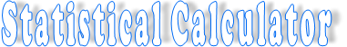 Statistical Calculator 